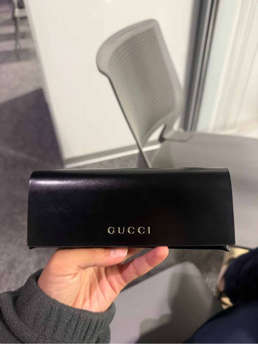 Gucci GG1744S Oversized Square Black Gradient Sunglasses w/ Box